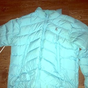 light blue coat